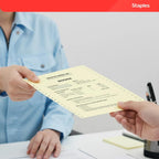 Staples Carbonless NCR Computer Paper, 3 Part Continuous Forms, 9.5 x 11 Inch, White/Canary/Pink, Collated Multi-Part Paper, 1100 Sheets for Invoices & Forms