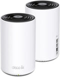 TP-Link Deco XE75 Pro AXE5400 Tri-Band WiFi 6E Mesh System - 2.5G WAN/LAN Port  Covers up to 5500 Sq.Ft  Replaces WiFi Router and Extender  AI-Driven Mesh  New 6GHz Band  2-Pack