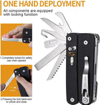 ROXON Flex Titan S805G Multi tool with full size scissors Modular Design and Customizable Tool (Replaceable knife and accessory) 16 tools for Outdoor & Camping