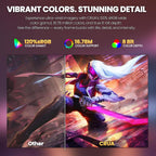 CRUA 27" Gaming Monitor  144Hz 4K UHD(3840*2160P) IPS Screen  Supports Height/Pivot/Rotating/Tilt Adjustable Vertical Monitor  AMD Freesync  120% sRGB  Built-in Speakers  Wall Mountable Installs-White