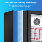 BODEGA BODEGACOOLER 9 Cu.Ft Commercial Beverage Refrigerator with Glass Door,Display Drink Refrigerators fridge for Beer Display Drink Cooler Rapid Cooling & Quiet for Bar Restaurant Office Store Use