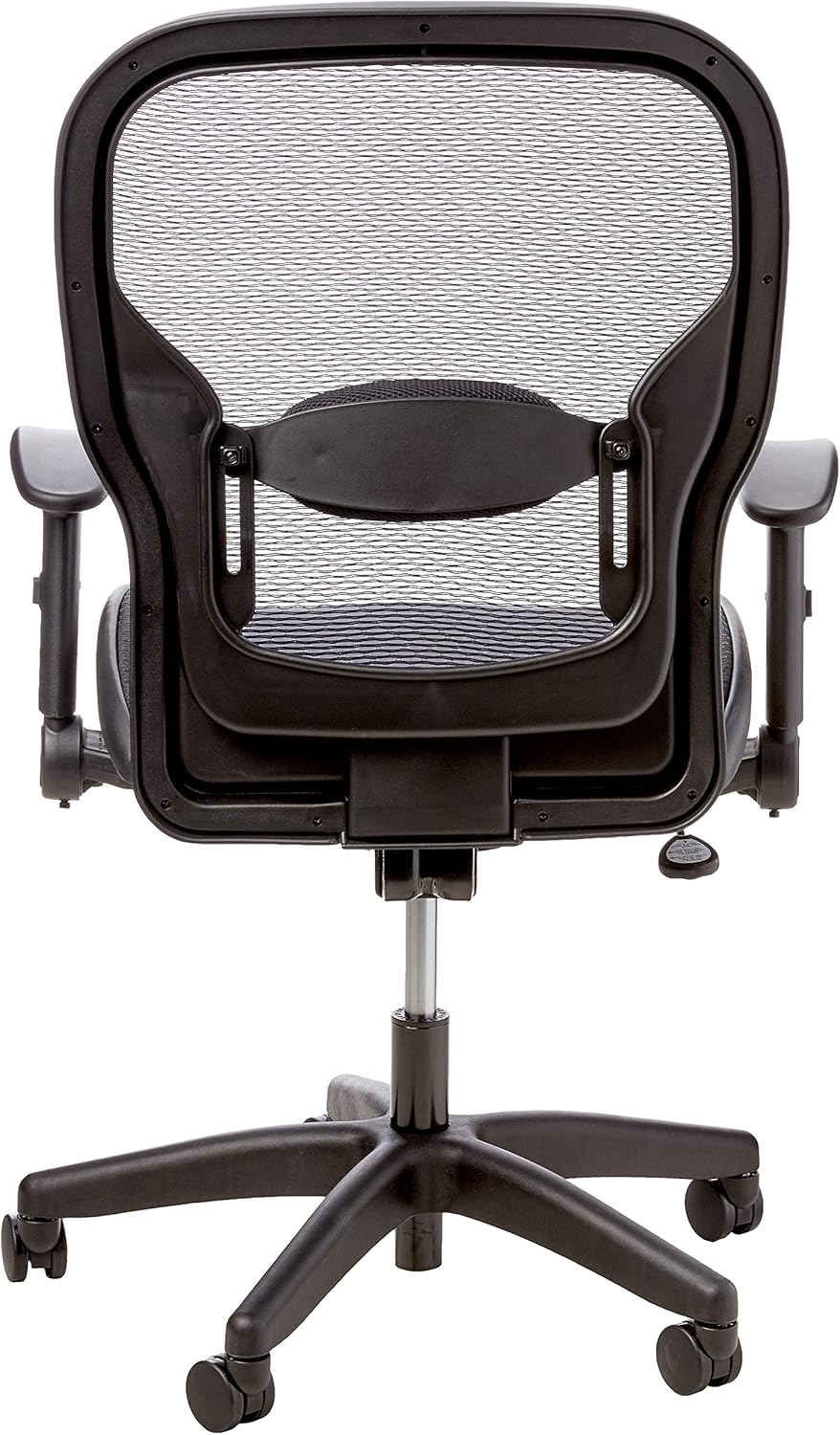 Space Seating 23 Series Professional Dark Air Grid Seat and Back Manager’s Office Chair with Adjustable Lumbar Support and Padded Arms, Black
