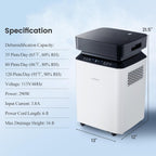 COSTWAY 120 Pints Dehumidifier with Pump, Easy Humidity Control, Multiple Drainage Options, 24H Timer & 2.2 Gal Water Tank, Dehumidifier for Basement, Home