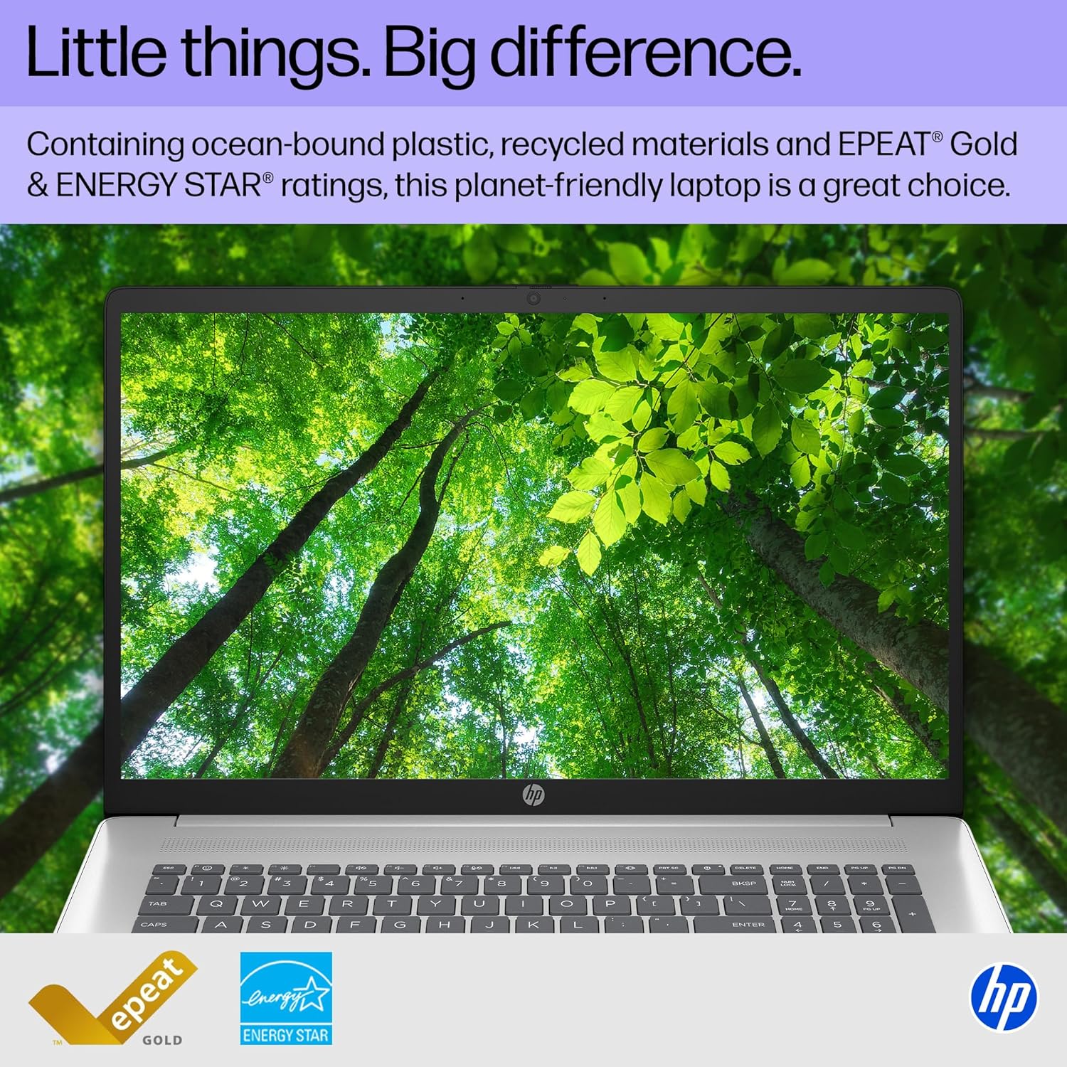 HP 17.3 inch Laptop  FHD Display  Intel Core i5-1334U  16 GB RAM  512 GB SSD  Intel Iris Xe Graphics  Windows 11 Home  Natural Silver  17-cn3399nr