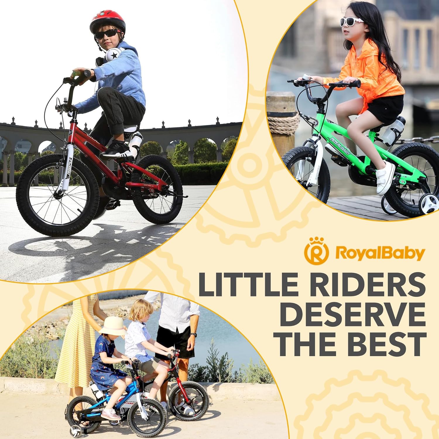 RoyalBaby Kids Bike with Dual Handbrake for Beginners,12 14 16 18 20 Inch Bicycle for Boys & Girls Ages 3-10 Years