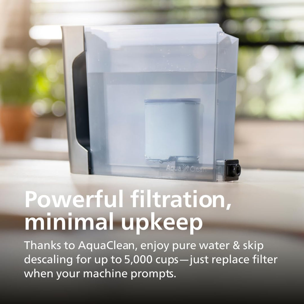 Philips 1200 Series Fully Automatic Espresso Machine, Classic Milk Frother, 2 Coffee Varieties, Intuitive Touch Display, 100% Ceramic Grinder, AquaClean Filter, Aroma Seal, Black (EP1220/04)