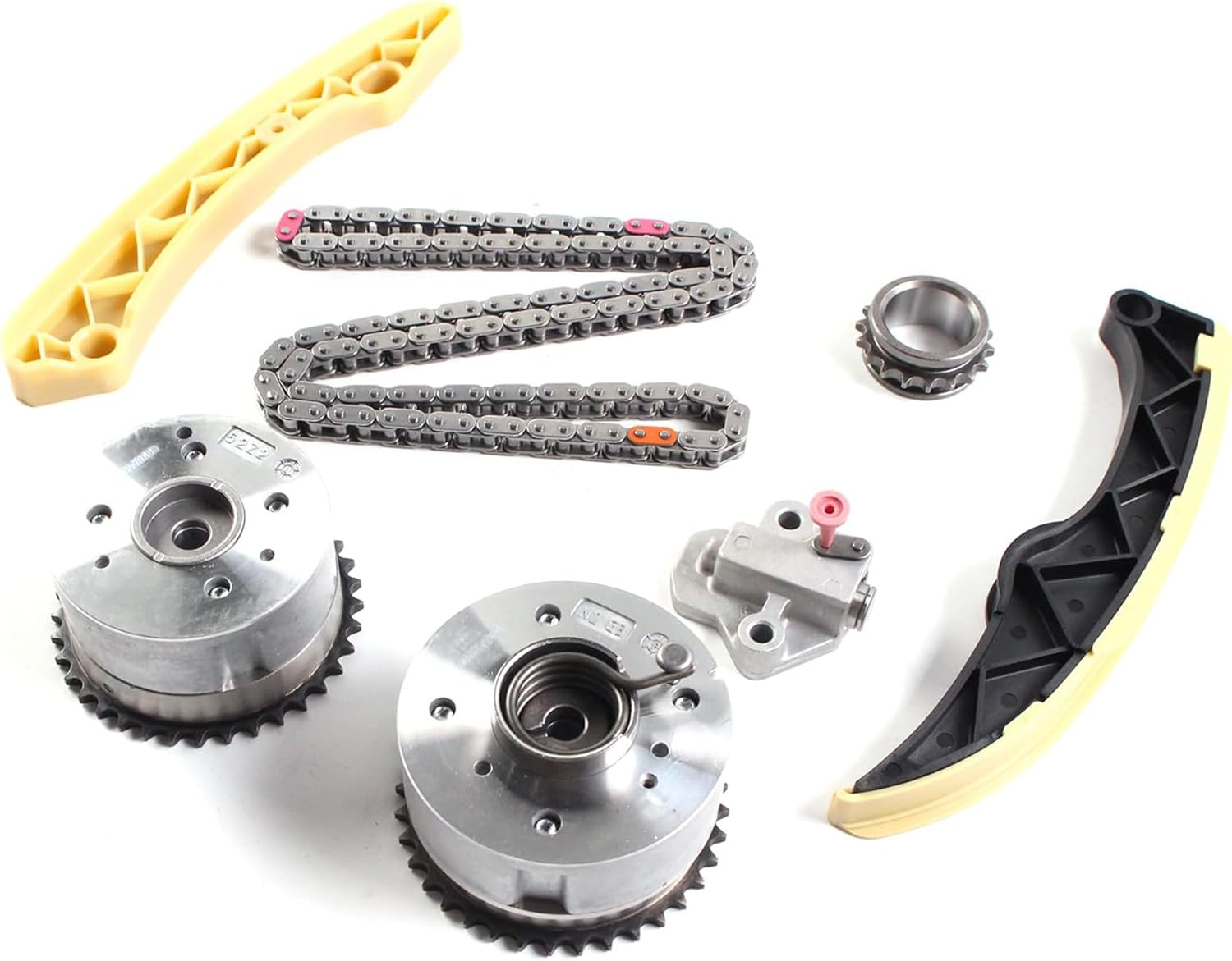 AUCERAMIC Timing Chain Kit with 2PCS Intake & Exhaust VVT Gear Sprocket Fit for 2011-2020 Hyundai Tucson Elantra Sonata Kia Rio Soul Forte Optima 1.6L