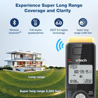 VTech IS8128-41 Super Long Range 4-Handset DECT 6.0 Cordless Phone for Home with Answering Machine, 2300 ft Range, Call Blocking, Bluetooth Connect to Cell, Intercom
