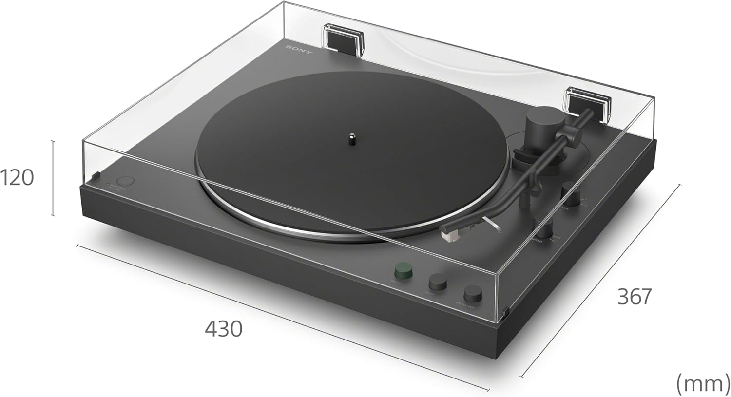 Sony PS-LX3BT Wireless Bluetooth Turntable (2026 Model) : Fully Automatic Belt Drive Vinyl Record Player with Built-in Phono EQ  Black