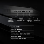 msi MAG 321UP QD-OLED 32-inch QD-OLED 3840 x 2160 (UHD) Computer Monitor  165Hz  Adaptive-Sync  HDMI  Display Port  VGA Port  VESA Mountable  Tilt  Height Adjustable  Speaker  0.03ms  Black