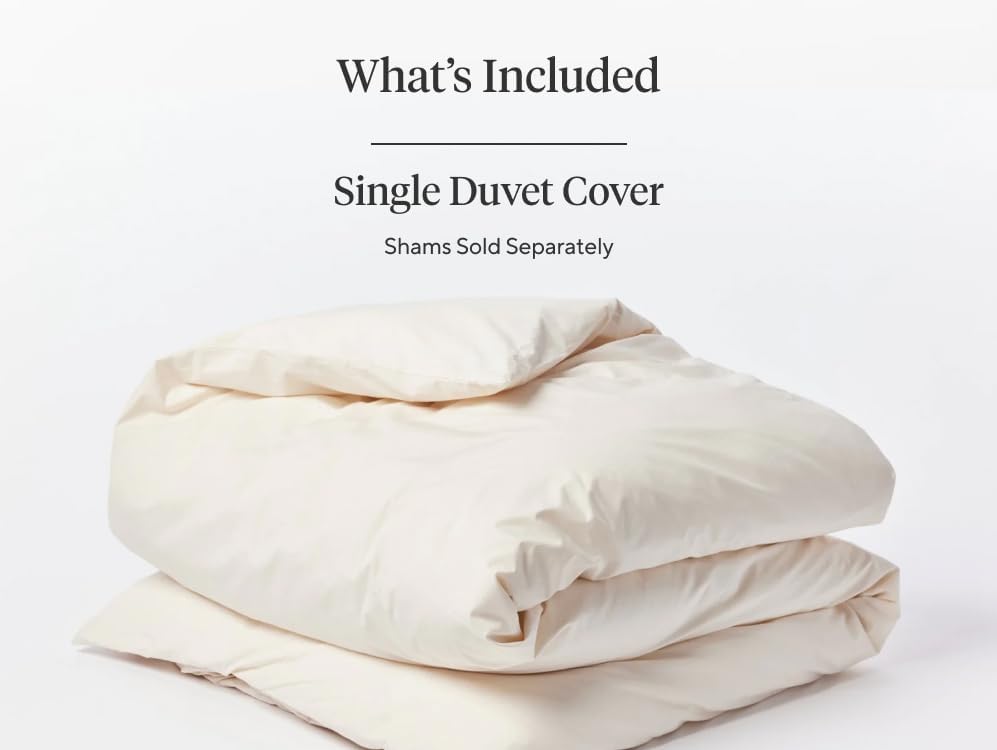 Coyuchi Cloud Brushed Organic Flannel Duvet Cover, Pale Gray Heather (Full/Queen)