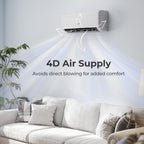 COSTWAY 12000 BTU Mini Split Air Conditioner, with Heat Pump, 22 SEER2 115V Inverter, 24H Timer, Auto Clean, Remote Control for Rooms up to 750 Sq.Ft (Airtural Series)