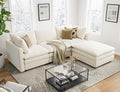 Txtin's Cloud Couches for Living Room L Shaped Sectional Couch with Ottoman Deep Plush 4 Seats Sofa Modern Sofa for Apartment | Cloud, L shaped, Deep Seat, Movable Ottoman, 4 Seat, Sectional