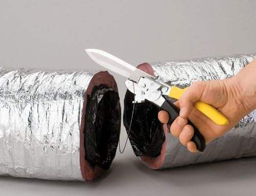 Malco FDC3 Flex Duct Tool, Multi-Purpose HVAC Tool with Dual-Edge Knife & Wire Cutter for Flexible Duct Installation