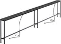 SUPERJARE 110.2 Inch Sofa Table with 2 Power Outlets and USB-C Port, 5.9 Inch Narrow Console Table with Storage, Extra-Long, for Entryway Hallway Couch Behind Sofa, Small Spaces, Black
