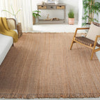 SAFAVIEH Natural Fiber Collection Area Rug - 9' x 12', Natural, Handmade Tassel Jute, Ideal for High Traffic Areas in Living Room, Bedroom (NF467A)