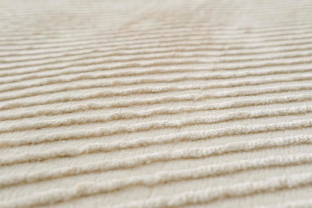 Revival Rugs Record 9'2"x12'2" Washable Area Rug for Living Room Bedroom - 100% Recycled Oeko-TEX Certified, Medium Pile, Beige, Cream