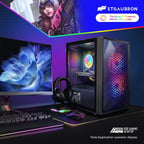 STGAubron Gaming PC Desktop Computer  Intel Core i5 up to 3.7GHz  GeForce RTX 2060 6G  16G RAM  512G SSD  WiFi 6  BT 5.0  RGB Fan x2  Windows 11 Home
