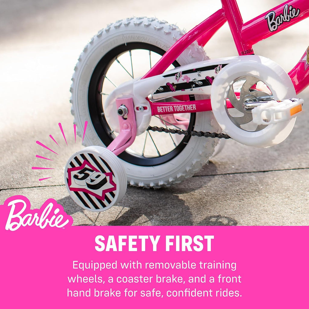 Dynacraft Barbie 16-inch Girls' Bike for Kids Ages 5-7 Years - Fun and Stylish Design, Sturdy and Durable, Perfect for Kids Learning to Ride, Easy to Assemble, Ideal for Young Riders