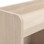 Bush Home Woodland 40W Hall Tree and Shoe Storage Bench with Shelves in White Washed Maple, Cubbies and Coat Hooks for Foyer, Mudroom or Entryway