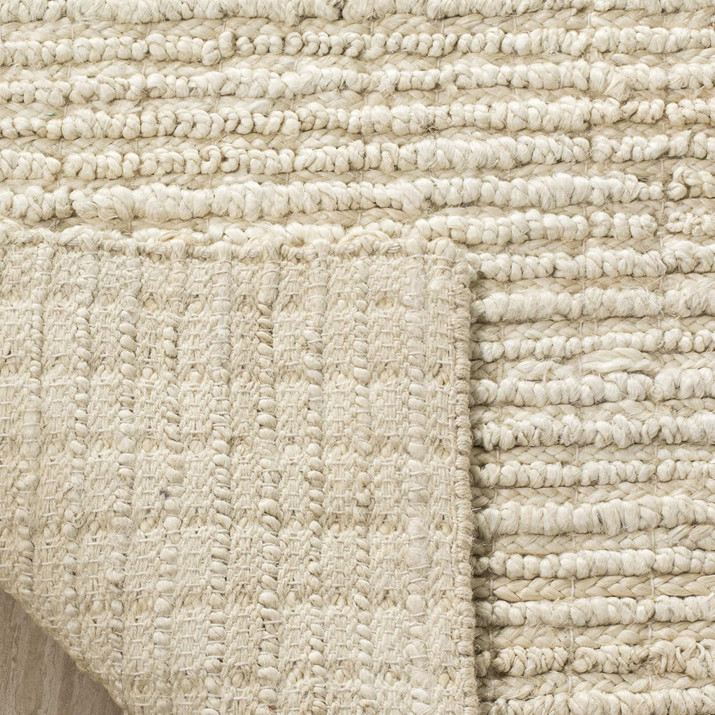 SAFAVIEH Area Rug 5x8 - Natural Fiber Collection - Ivory, Handmade Jute, Farmhouse Style, Chunky Textured Thick Pile (NF750A)