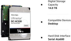 HGST WD Ultrastar DC HC530 14TB SATA 6Gb/s 3.5-Inch Data Center HDD - WUH721414ALE604 0F31152 (Renewed)