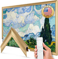 Pale Gold Prismatic 55" Alloy Deco TV Frame - Compatible ONLY with Samsung The Frame TVs (Fits 2021-2026  LS03A  LS03B  LS03C  LS03D  LS03FA)