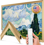Pale Gold Prismatic 55" Alloy Deco TV Frame - Compatible ONLY with Samsung The Frame TVs (Fits 2021-2026  LS03A  LS03B  LS03C  LS03D  LS03FA)