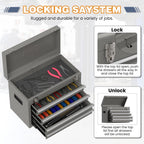 Tool Chest, 5-Drawer Rolling Tool Chest with Detachable Top Tool Box, Tool Box with Wheels, Tool Storage Cabinet for Garage Warehouse Workshop (Gray)