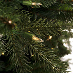 Naomi Home 7.5ft Christmas Tree with Lights, Realistic Fir Christmas Tree Prelit with 1746 Branch Tips, 550 Warm Lights and Metal Stand, Aritificial Tree, Árbol De Navidad