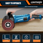 LDHTHOPI 1800W Burnishing Polishing Machine, 110V Handheld Electric Stainless Steel Polisher, 8 Variable Speed, 3100RPM for Metal, Stainless Steel, Wood