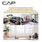 CAP Barbell 150 LB Coated Hex Dumbbell Weight Set with Vertical Rack, Black
