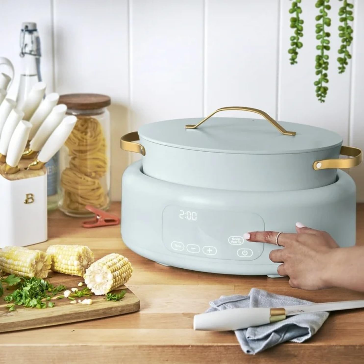 Multi-Cooker 6-Quart 10-in-1 Electric Multi Cooker, Digital Controls, Slow Cook, Steam, Sauté & Rice, Oven-Safe Nonstick Pot