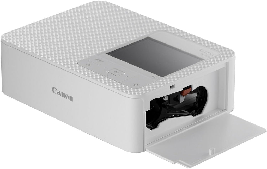 Canon Selphy CP1500 Wireless Compact Photo Printer (White) Bundle with KP-108IN Color Ink Paper Set (108 Sheets of 4x6 Paper + 3 Ink Cartridges) + Memory Card Holder + More