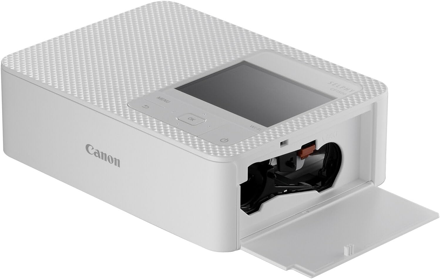Canon Selphy CP1500 Wireless Compact Photo Printer (White) Bundle with KP-108IN Color Ink Paper Set (108 Sheets of 4x6 Paper + 3 Ink Cartridges) + Memory Card Holder + More