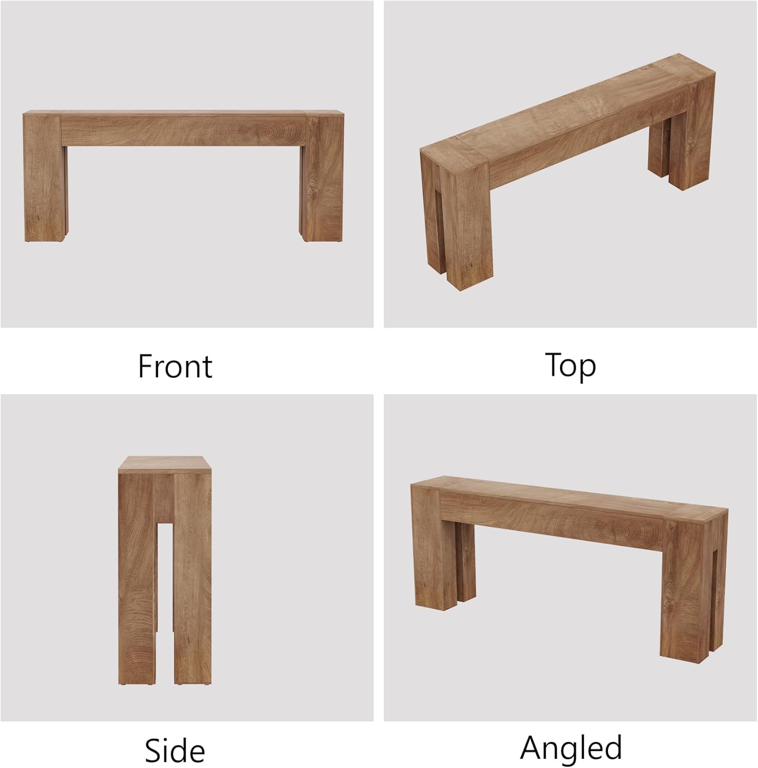 Extra Long Sofa Console Table for Entryway Living Room, 78-Inch Farmhouse Wood Behind Couch Table, Rectangular Accent Console with Wooden Double Base for Hallway Foyer Entrance, Natural Oak