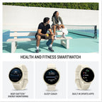 Garmin vivoactive 6 GPS Smartwatch with AMOLED Display  Lunar Gold | Advanced Health and Fitness Features  Up to 11 Day Battery  Energy Monitoring  Sleep Coach | with Signature Series Power Bundle