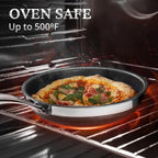 KOKHUB Nonstick Frying Pans with Lids, 8", 10", 12" Titanium Ceramic Tri-Ply Stainless Steel Skillet Set, Non-Toxic, PFAS/PFOA/PTFE Free, Dishwasher & Oven Safe, Induction Compatible