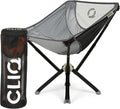 CLIQ ClassiQ 2.0 Camping Chair with Carry Bag - Portable Folding Chair & Bag for Outdoors - Reinforced 400 lb Capacity - Quick-Setup Travel Chair for Camping, Beach & Hiking - Ultimate Grey