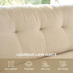 85.8" Modern Loveseat Sofa, Love Seat Couches for Living Room, Button Tufted Upholstered Furniture, Solid & Easy to Install Small Couch for Bedroom Office Apartment