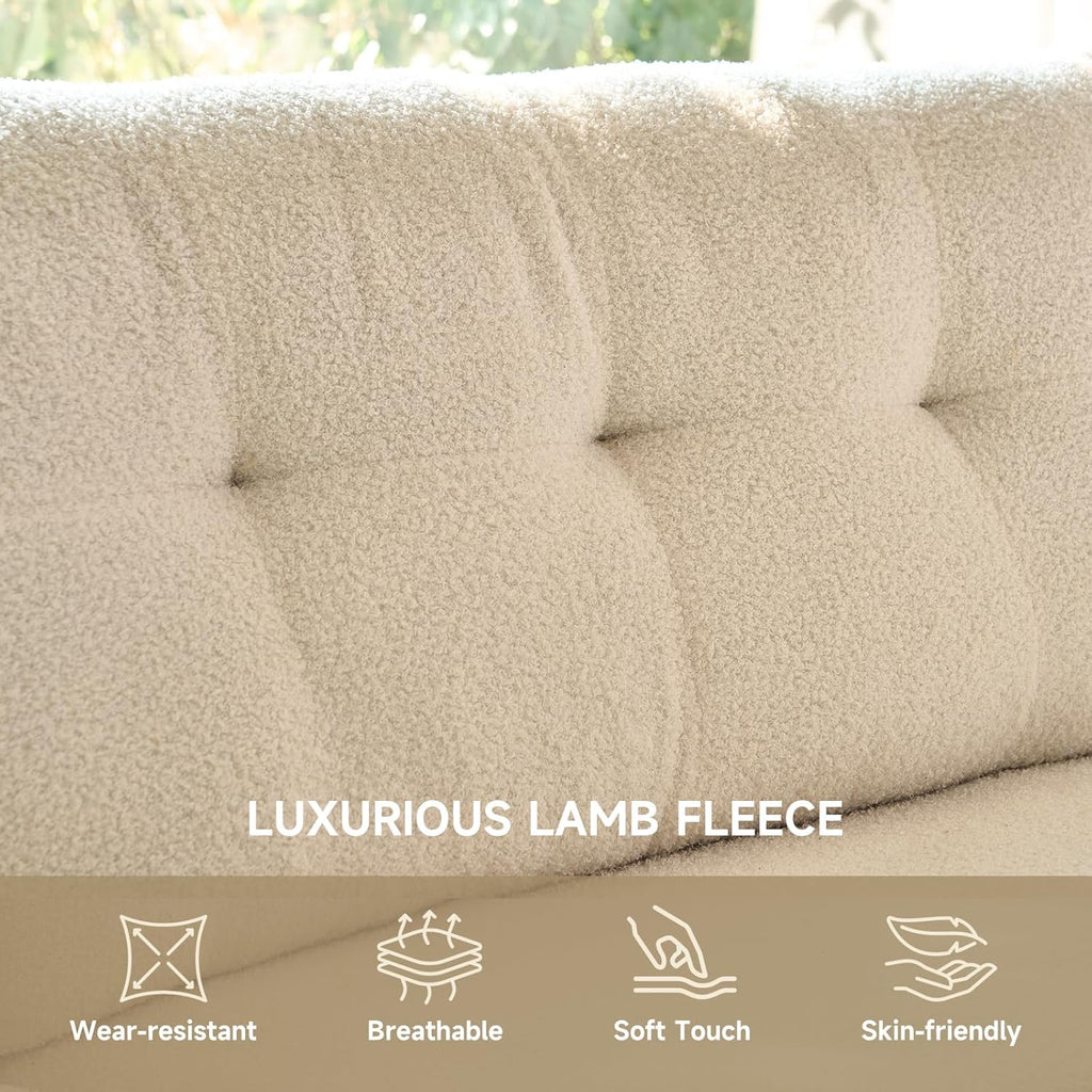 85.8" Modern Loveseat Sofa, Love Seat Couches for Living Room, Button Tufted Upholstered Furniture, Solid & Easy to Install Small Couch for Bedroom Office Apartment