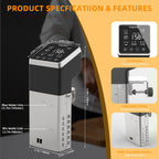Anchorchef Sous Vide 1400W Precision Cooker, Professional Sous Vide Cooker with Stainless Immersion Circulators, with large Touchscreen Accurate Temperature Timer, Fast-Heating, Powerful Pump Design