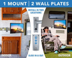 Mount-It! Locking RV TV Mount with Dual Wall Plates & Quick Release | Full Motion Rust-Resistant Aluminum Arm for Indoor & Outdoor Use in Camper, Trailer, RV | 13-42 Inch Screens, VESA 200 Compatible