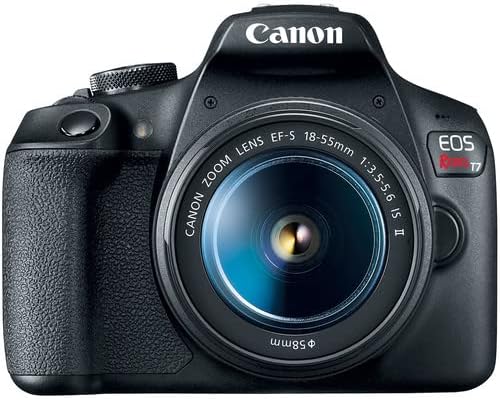 Canon EOS Rebel T7 DSLR Camera with 18-55mm Lens Bundle with Extra Canon Battery + 2X 64GB Memory Cards + Accessory Kit Including Bag  Flash  Remote  Aux Lenses  Software & More