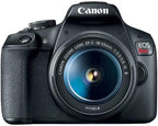 Canon EOS Rebel T7 DSLR Camera with 18-55mm Lens Bundle with Extra Canon Battery + 2X 64GB Memory Cards + Accessory Kit Including Bag  Flash  Remote  Aux Lenses  Software & More
