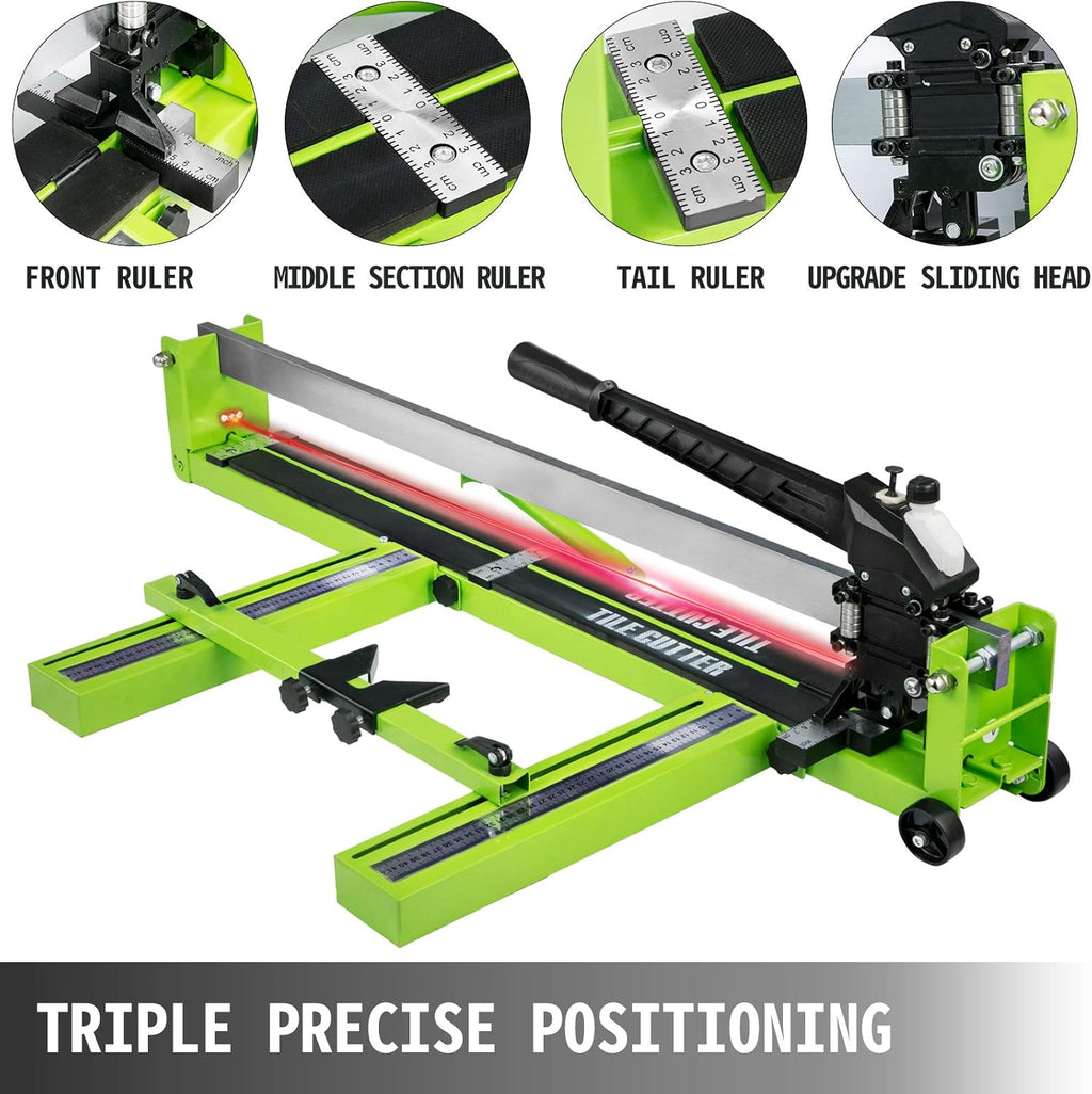 Tile Cutter 40 Inch, Manual Tile Cutter All-Steel Frame,Tile Cutting Machine w/Laser Guide and Bonus Spare Cutter,Tile Cutter Hand Tool for Precision Cutting Porcelain Ceramic Floor Tiles