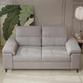 71.25" Modern Couches for Living Room, Deep Seat Sofa with 8” Cushion, Comfy 2-Seater Chenille Loveseat with Convertible Armrest, Removable Sofa Cover, High Leg(Light Gray)