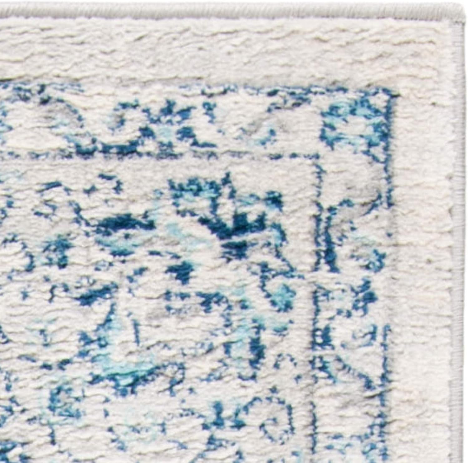 SAFAVIEH Brentwood Collection Area Rug - 10' x 13', Light Grey & Blue, Oriental Floral Scroll Design, Non-Shedding & Easy Care, Ideal for High Traffic Areas in Living Room, Bedroom (BNT854G)