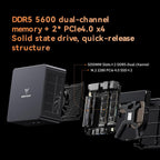 MINISFORUM UM890 Pro Mini PC  AMD Ryzen 9 8945HS (up to 5.2GHz) Mini Computers  32GB DDR5 5600MHz RAM&1TB PCIe 4.0 SSD  Mini Desktop Quad Display HDMI/DP1.4/USB-C  AMD Radeon 780M/Dual LAN 2.5G