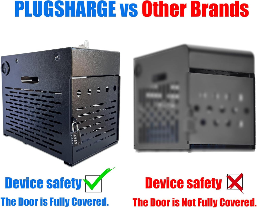 8-Device Tablet Charging Station  Lockable Steel Case Fits 14" Chromebooks  iPads  Laptops & Tablets  Secure Storage with 2 Keys  Ideal for Classrooms  Offices & Hospitals  Black